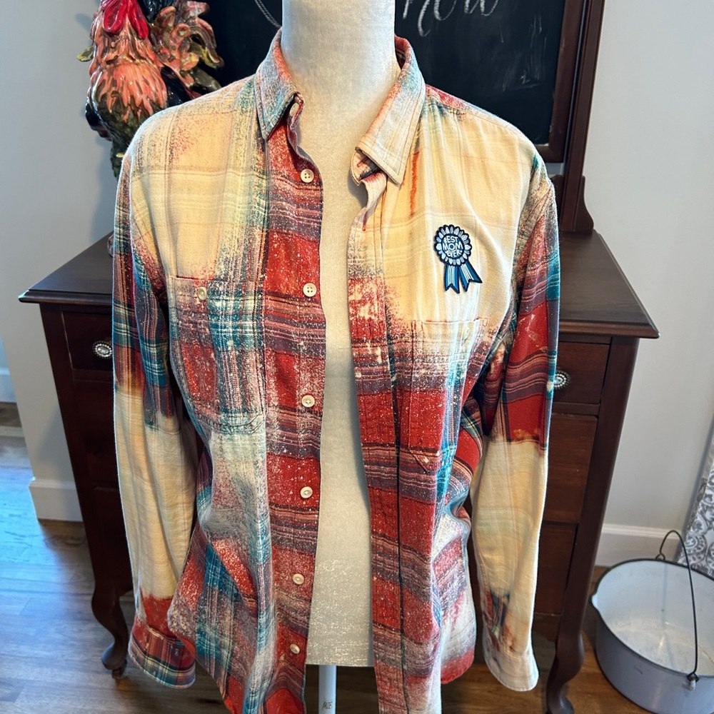 Plaid Flannel Shirt - Multicolor